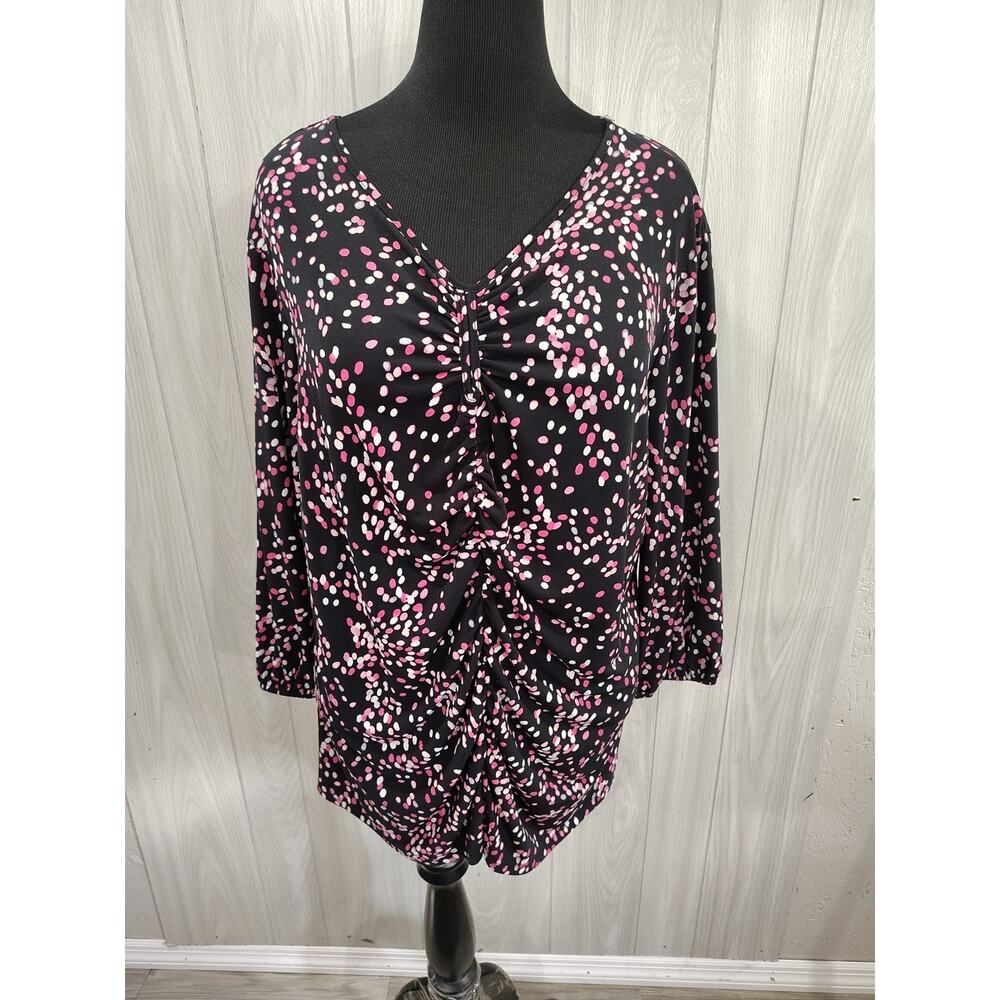 Cato Women's Pull Over Top Size 18/20 W Business Casual Stretch Plus Comfort